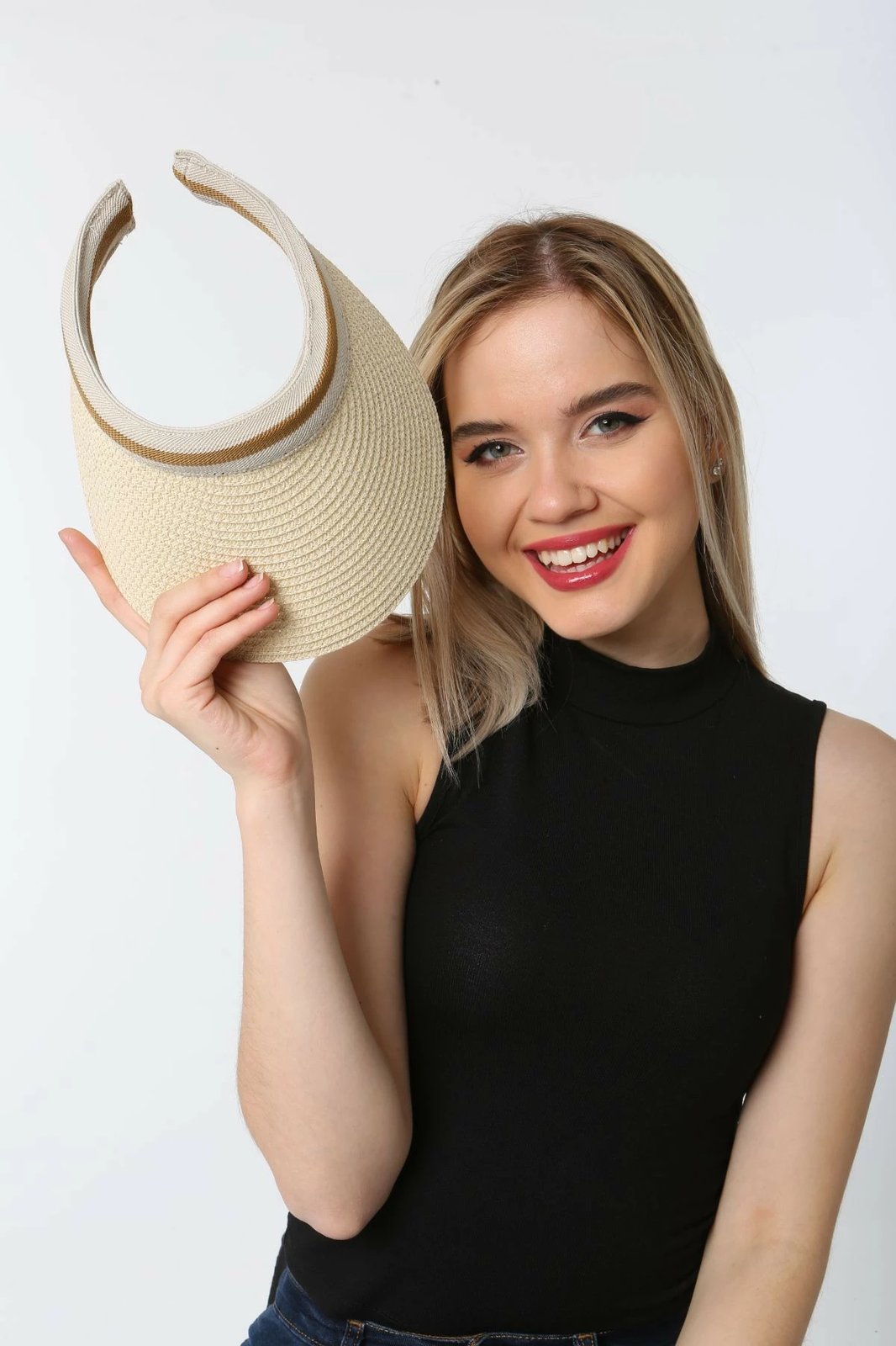 Kapelë verore për gra, ngjyrë bezhë, Jumeon Hsr2000, 58cm