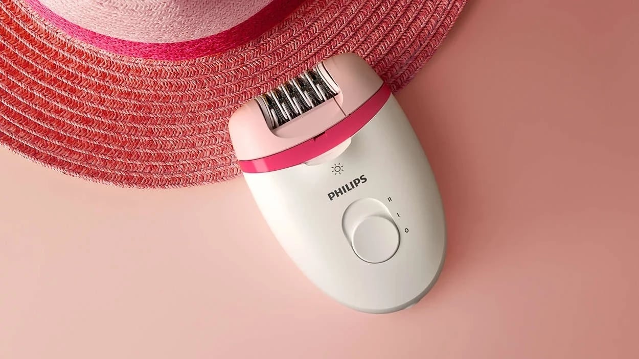 Epilator Philips Satinelle Essential, i bardhë/rozë Epilator Philips Satinelle Essential, i bardhë/rozë