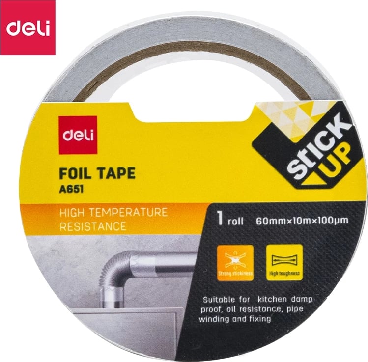 DELI SELLOTEJP REZISTENT FOIL 60mmX10mX100um A651 1/48