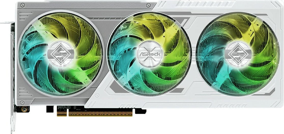 Kartelë grafike ASRock RX 9060XT Steel Legend 8GB GDDR6, 3 fan, gri/bardhë