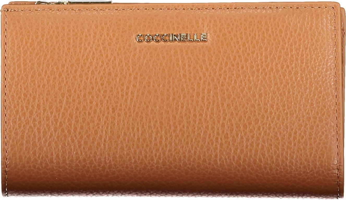 Portofol femra COCCINELLE metallic soft, kafe