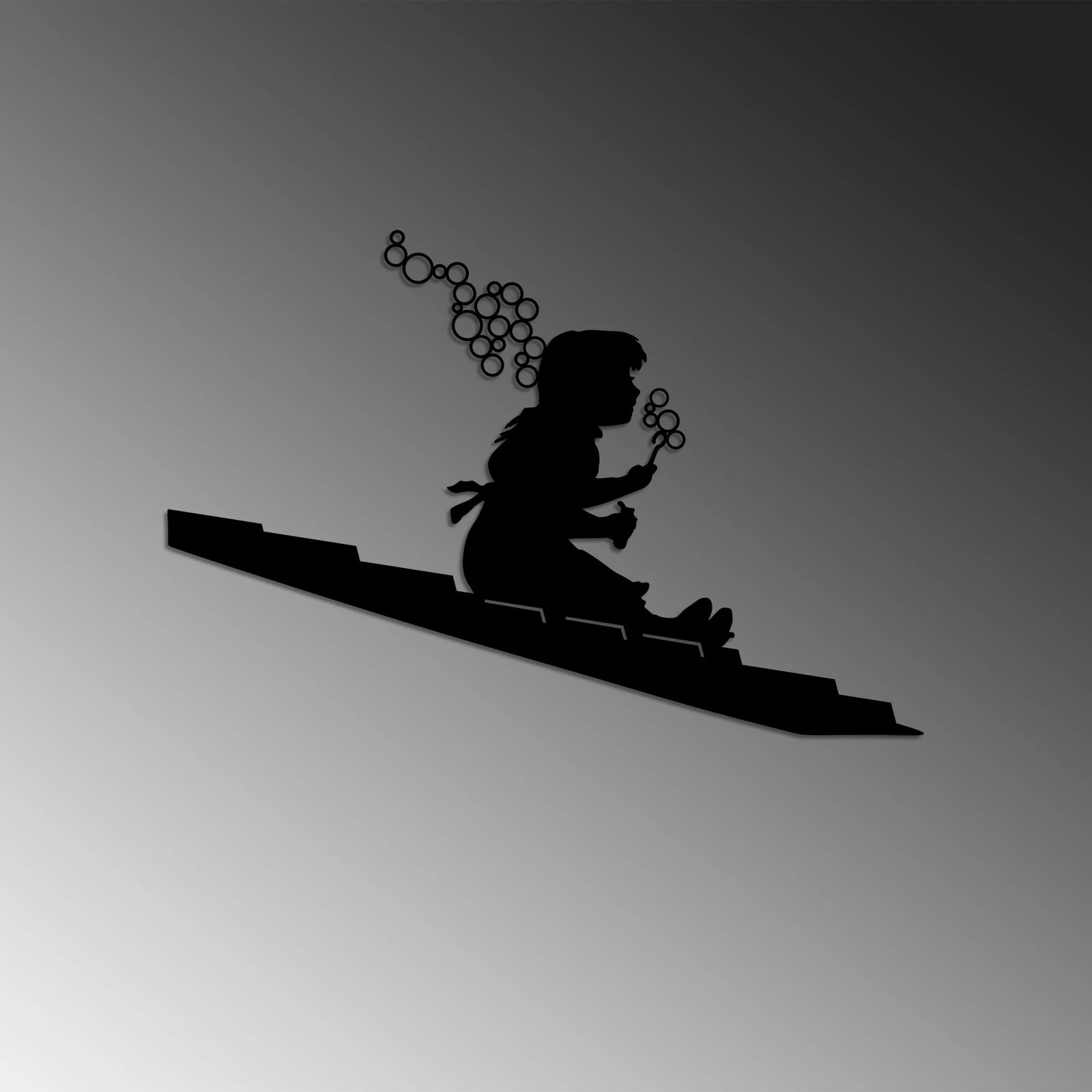 Aksesor dekorativ metalik për mur, Wallity, Banksy - 3