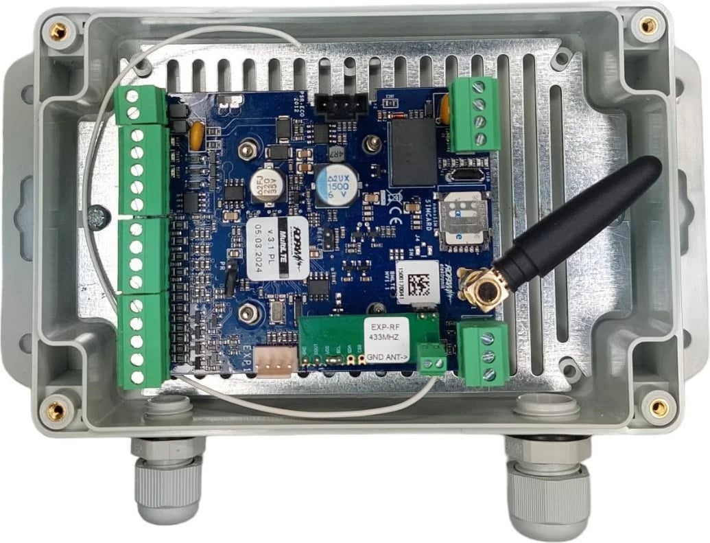 Modul komunikimi ROPAM MultiLTE-RF/AT-GSM-MINI90 me furnizim 230VAC/12VDC, set në kasë hermetike