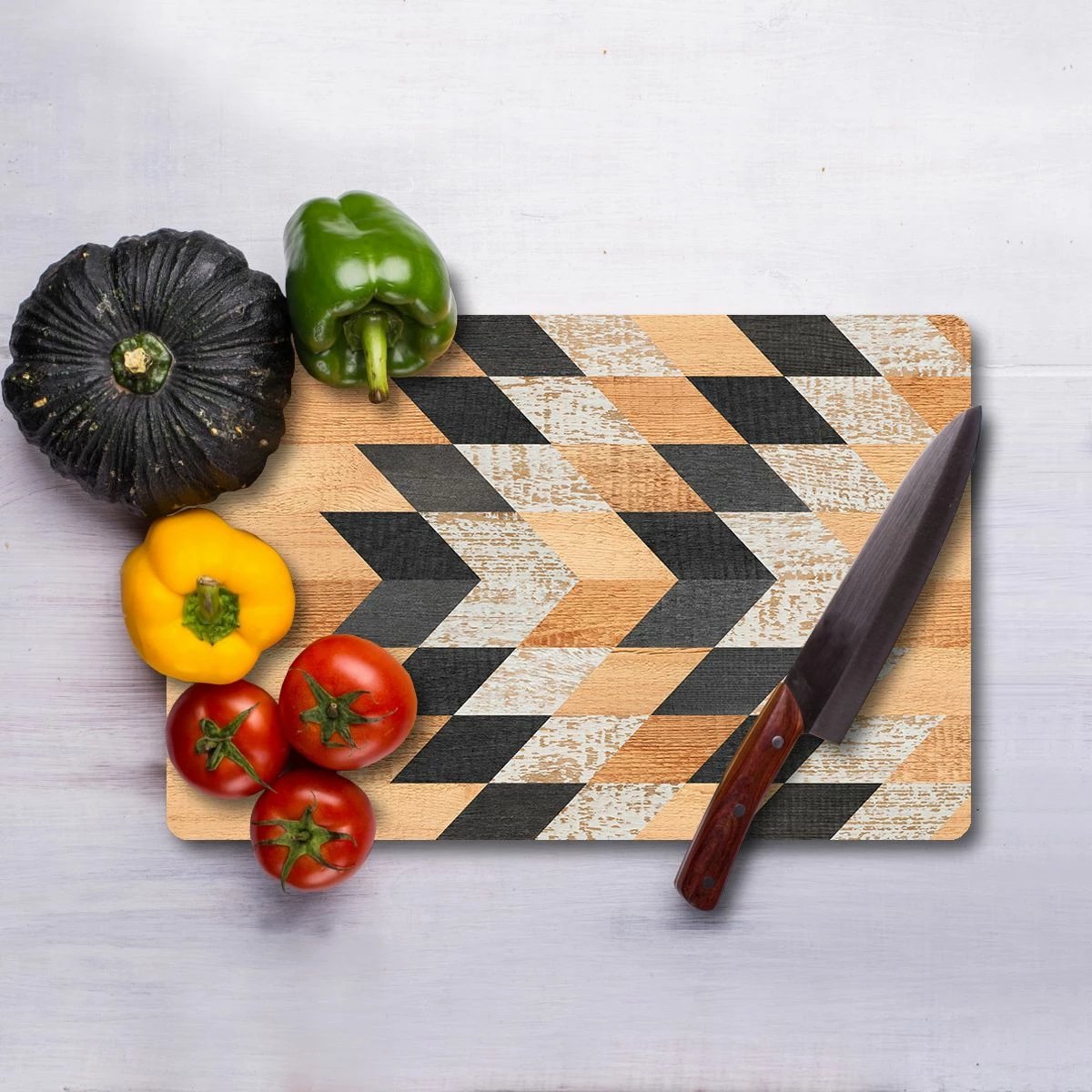 Dërrasë prerëse Hermia, Ckt125 - 2535, xham i temperuar, shumëngjyrëshe, 25x35cm