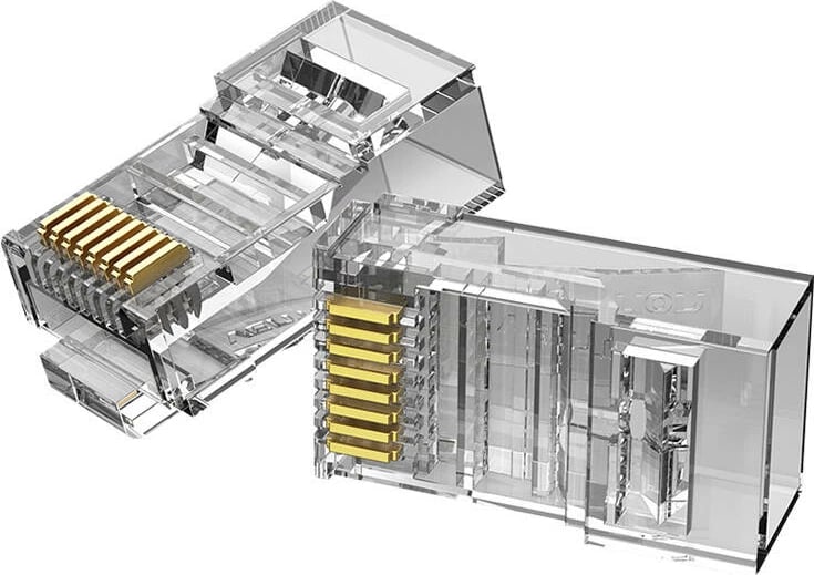 Komplet lidhës RJ45 Vention IDDR0-50, CAT6 UTP, Transparent, 50 copë