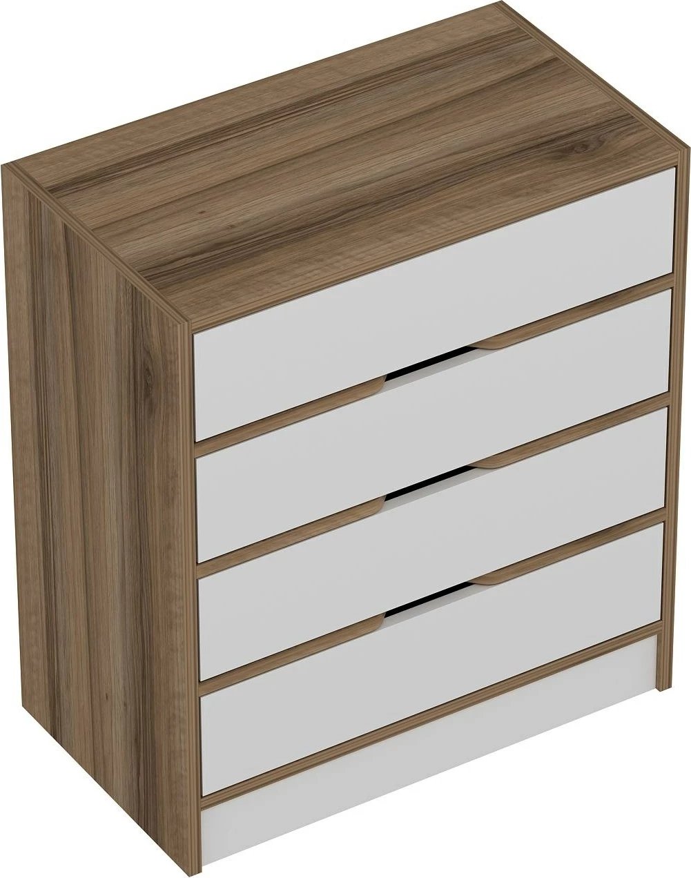 Komodë Hanah Home, Elina, ngjyrë arrë dhe e bardhë, 70x40x80 cm