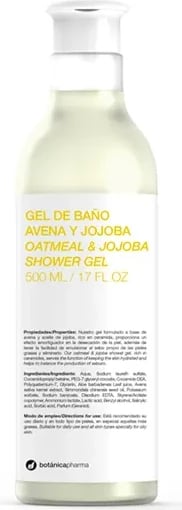 Xhel dushi Botánicapharma Oatmeal & Jojoba unisex 500ml Xhel dushi Botánicapharma Oatmeal & Jojoba unisex 500ml