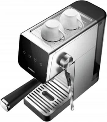 Aparat kafeje espresso Xiaomi 62204, gjysmë-automatik, me bluarës dhe shkumues qumështi, 0.9L, Argjend