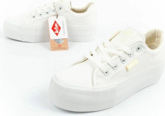 Këpucë femra Lee Cooper, të bardha