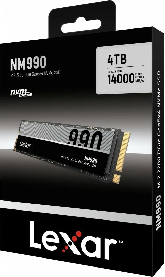 SSD Lexar NM990, 4TB, M.2 2280, PCIe Gen5, i brendshëm