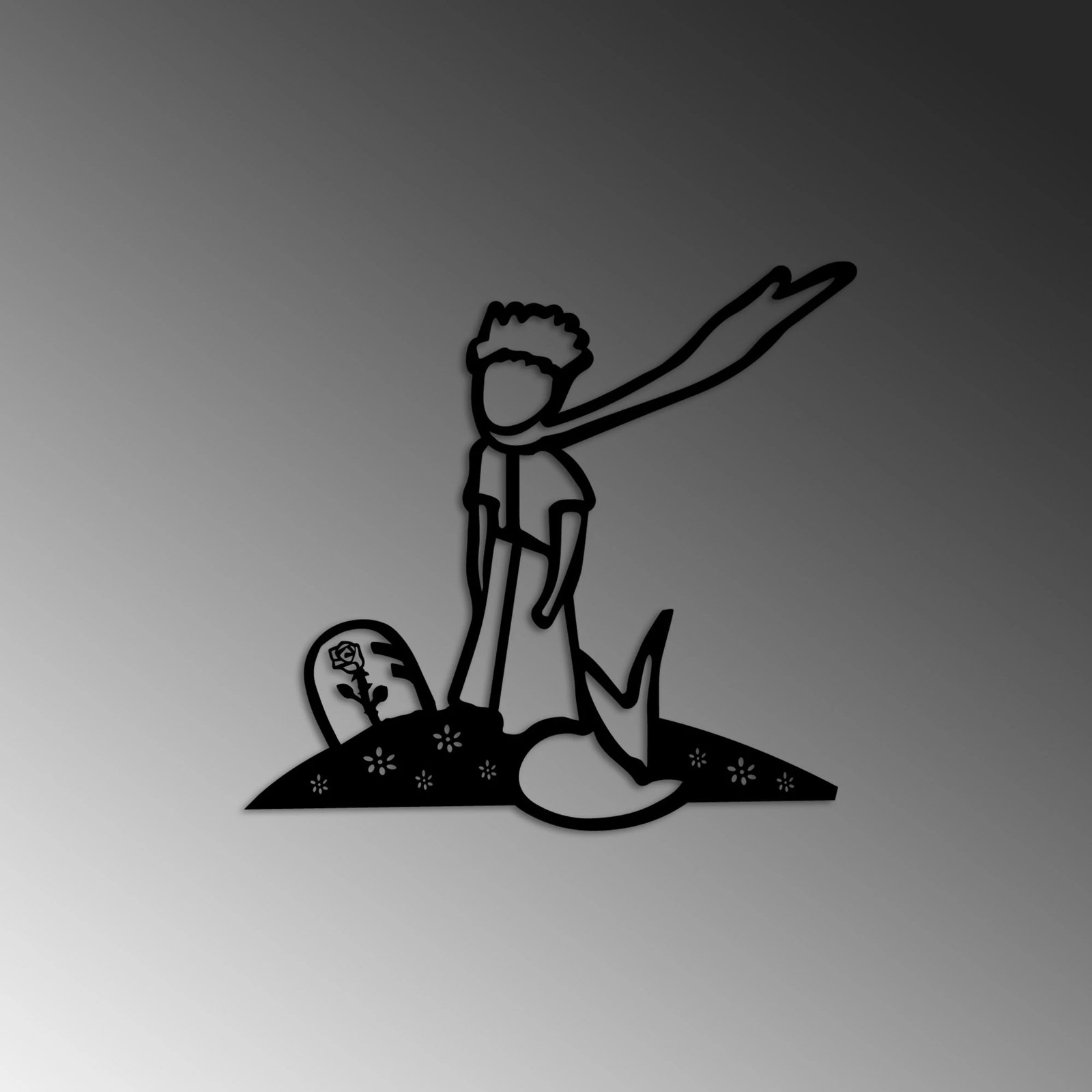 Aksesor dekorativ metalik për mur, Wallity, Princi i Vogël 3