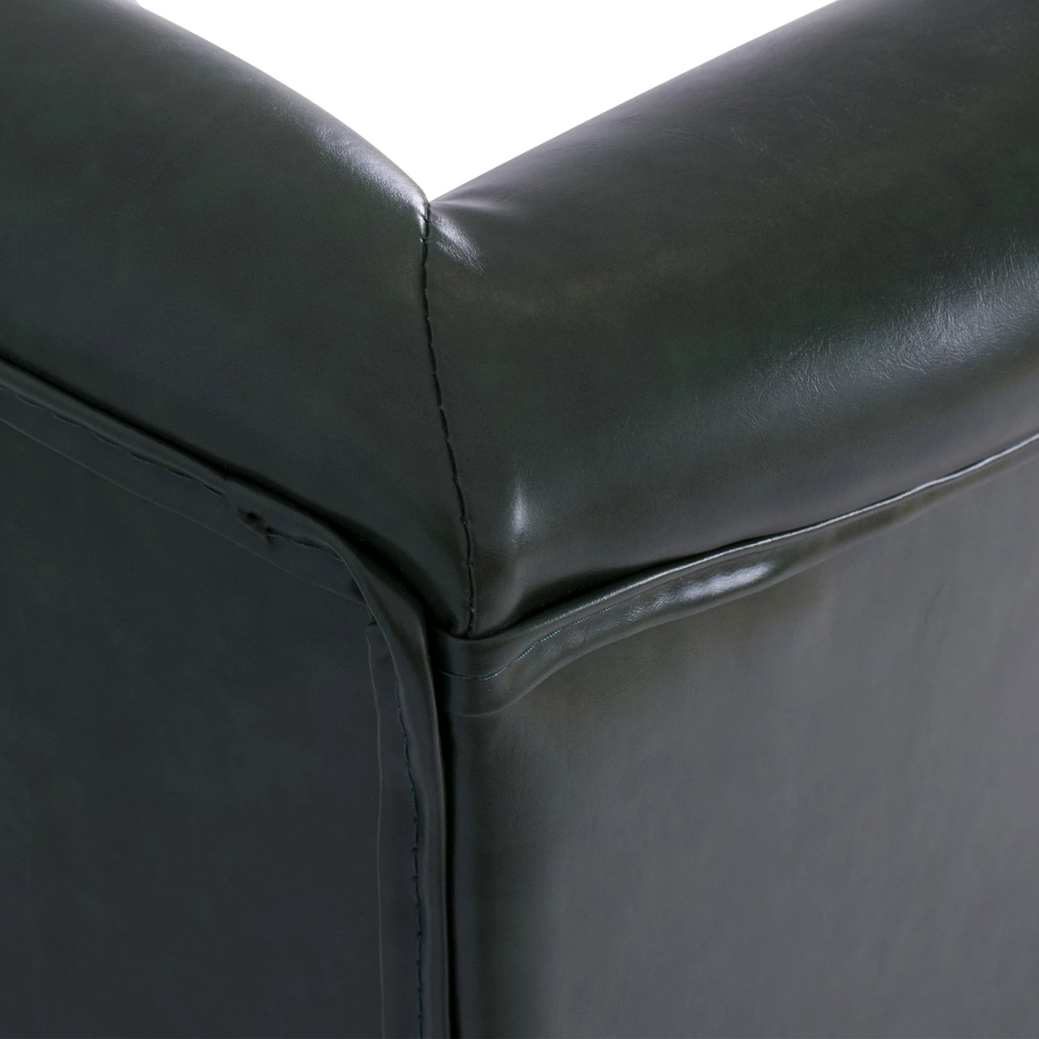 Karrige e tipit Chesterfield Polina, FH0053.08, ngjyrë jeshile Cypress PU 83x79x104 cm