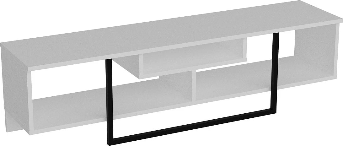 Komodë TV Skye Decor, e bardhë dhe e zezë, 150cm