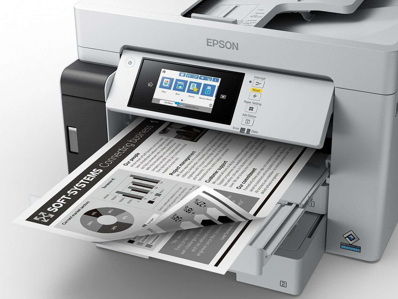 Printer multifunksional Epson EcoTank Pro ET-M16685, mono inkjet, A3, 550 fletë, Wi-Fi
