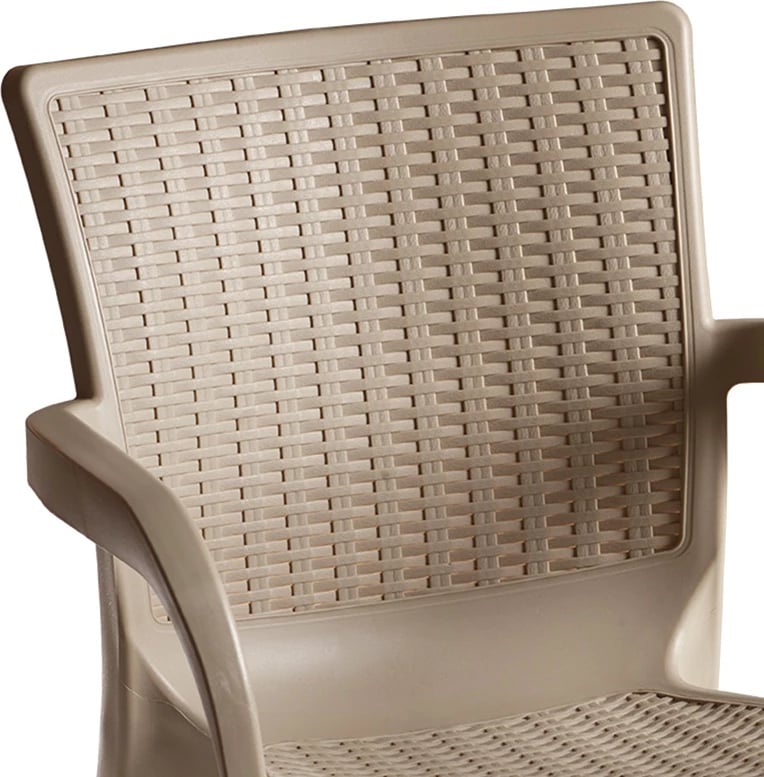 Set tavoline me karrige për terasë, 3 pjesë, ngjyrë kapuçino, Icon-Festive