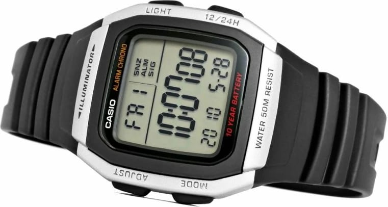 Orë dore për meshkuj Casio, e zezë