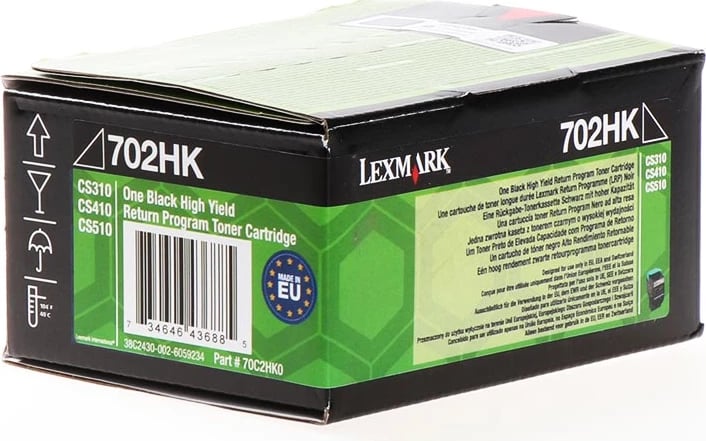 Toner Lexmark 702HK / 70C2HK0 rendiment i lartë XL 4000 faqe, i zi