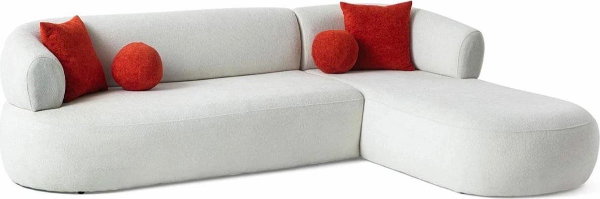 Këndsofa Atelier del Sofa, Roma, e bardhë, anë e djathtë