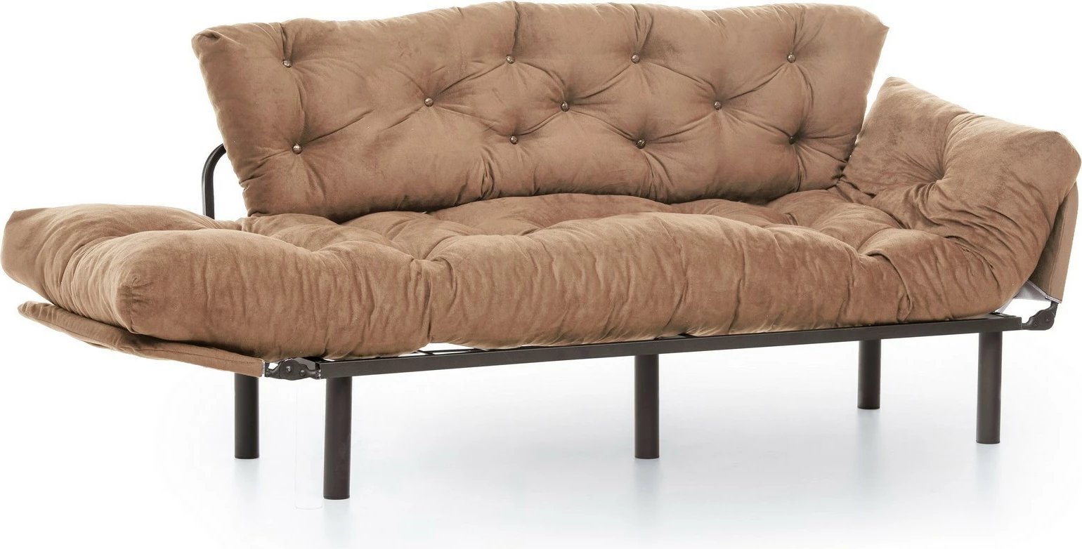 Divan-krevat treshe Nitta, kafe e çelët Divan-krevat treshe Nitta, kafe e çelët