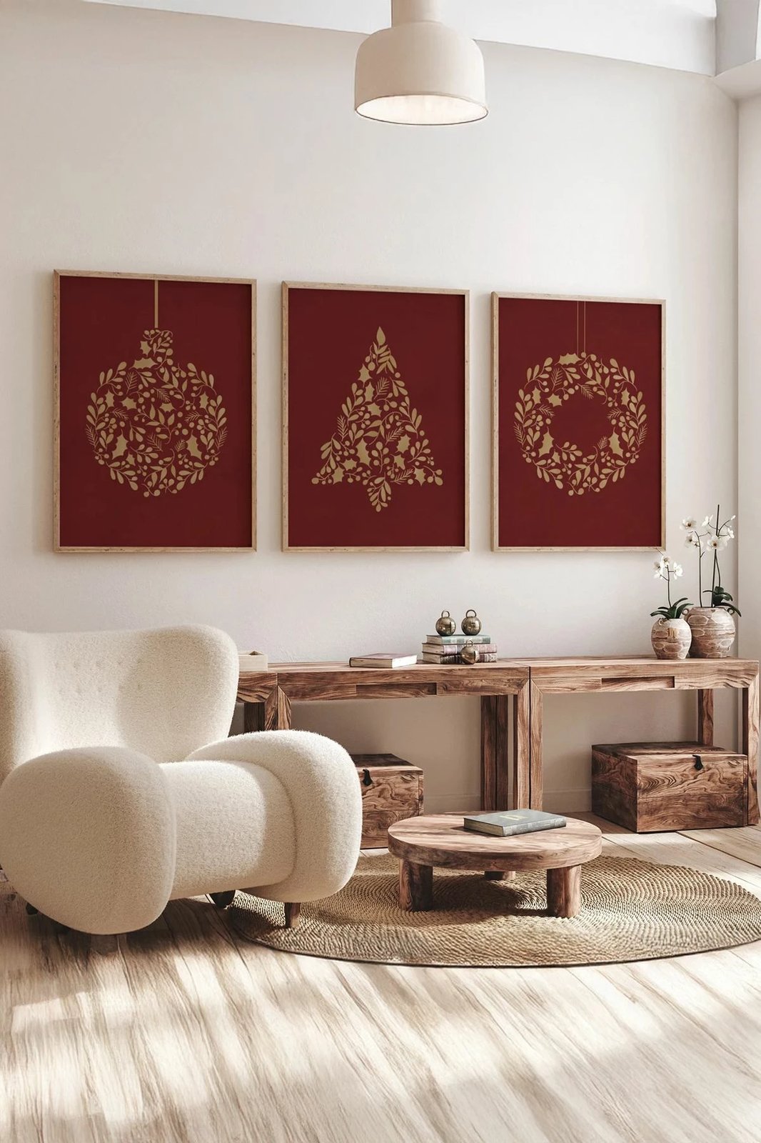 Set pikturash dekorative me kornizë, 3 copë, Wallity, Nwyearmdl10