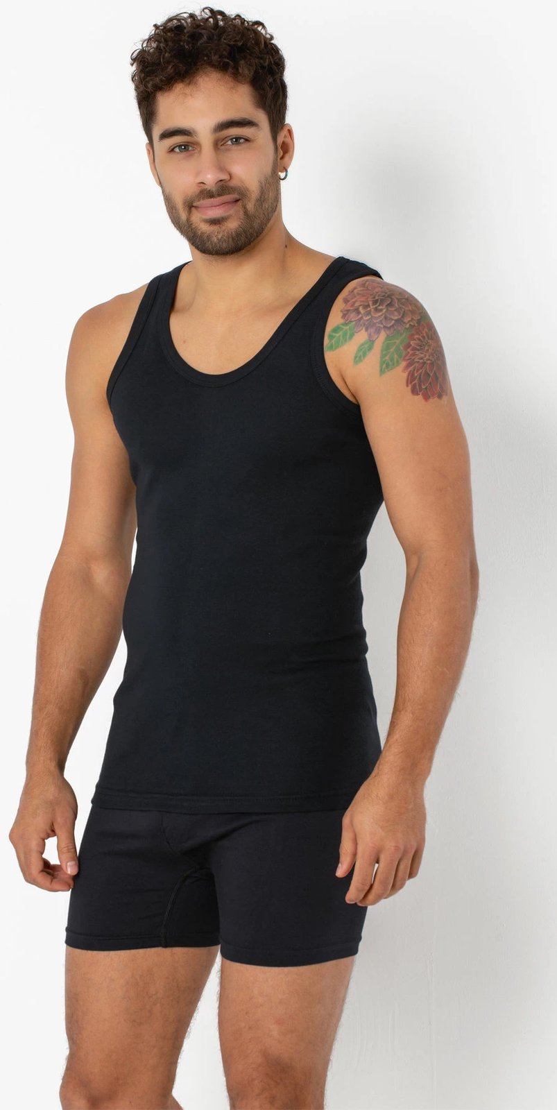 Fanellë e brendshme për meshkuj, Jumeon, e zezë, 001-021001