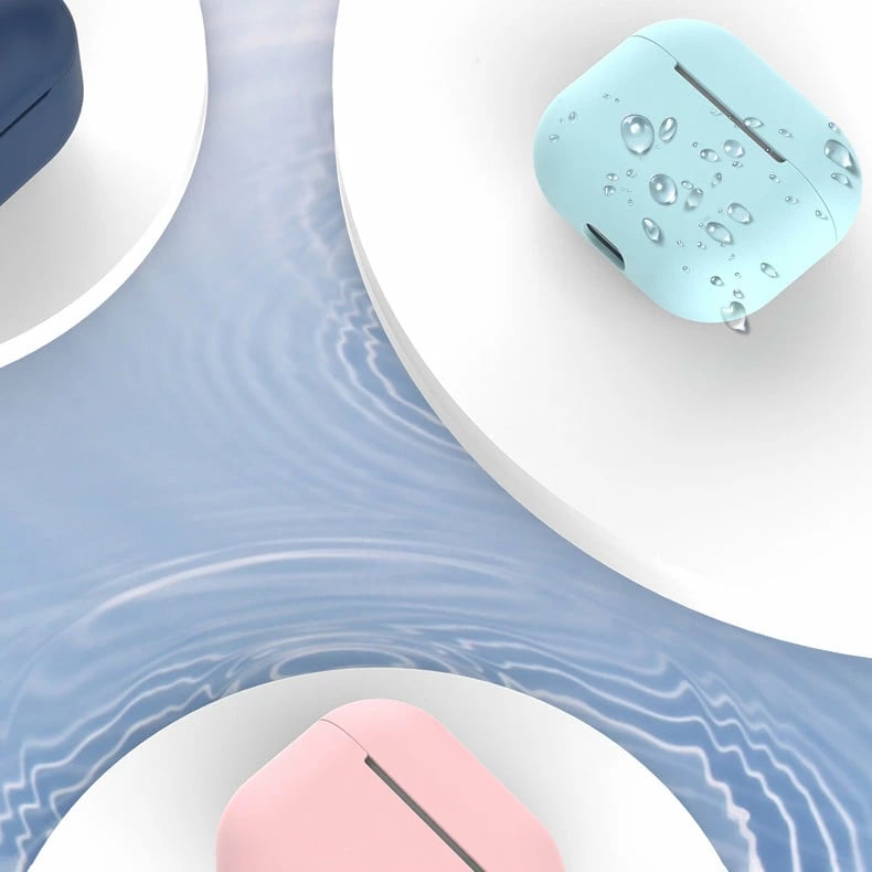 Mbështjellës silikoni për kufje AirPods 3 Hurtel, Blu e errët