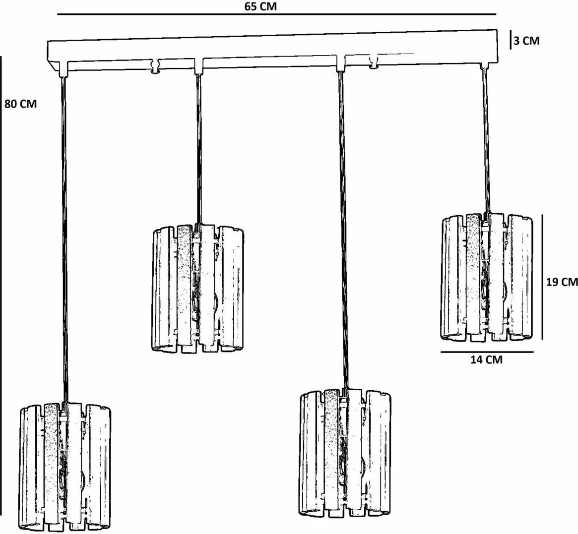 Llambë tavani Opviq, 9074-6, ngjyrë arrë dhe e zezë