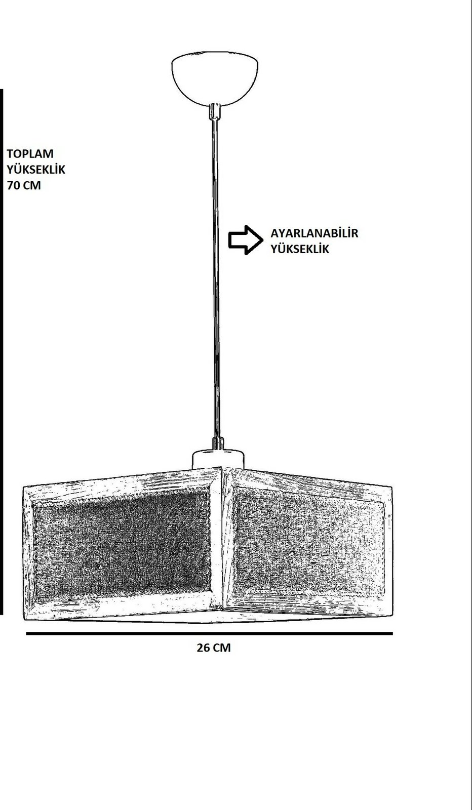 Llambë tavani Opviq, Kumsal Büyük, dru arre, ratan, e zezë
