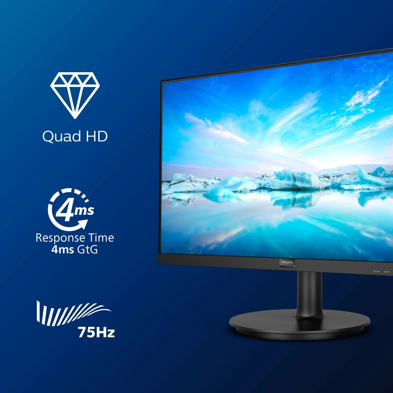 Monitor Philips V Line 275V8LA/00, 27", Quad HD, LED, i zi