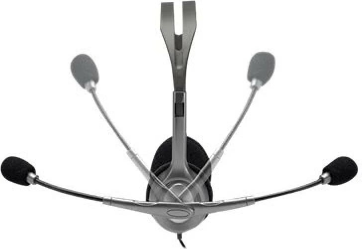 Kufje me mikrofon, Logitech, H111 (981-000593) 3.5mm stereo me mikrofon me anulim zhurme, zi/gri