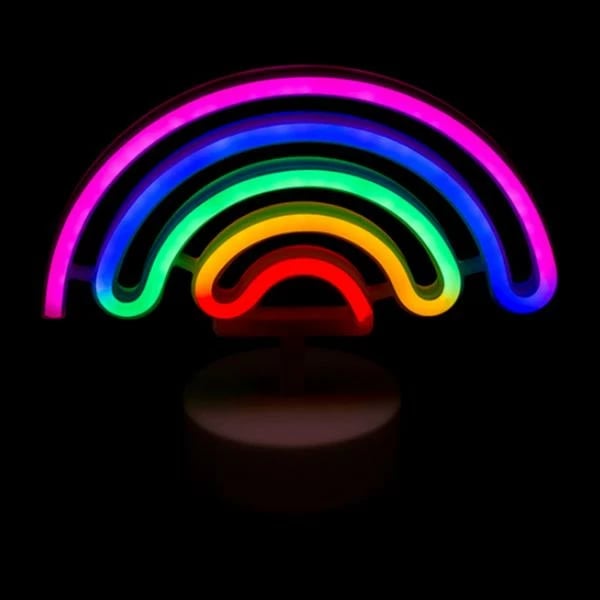 Dritë neon NEXT ylber, me bateri, 23x10x19.5cm