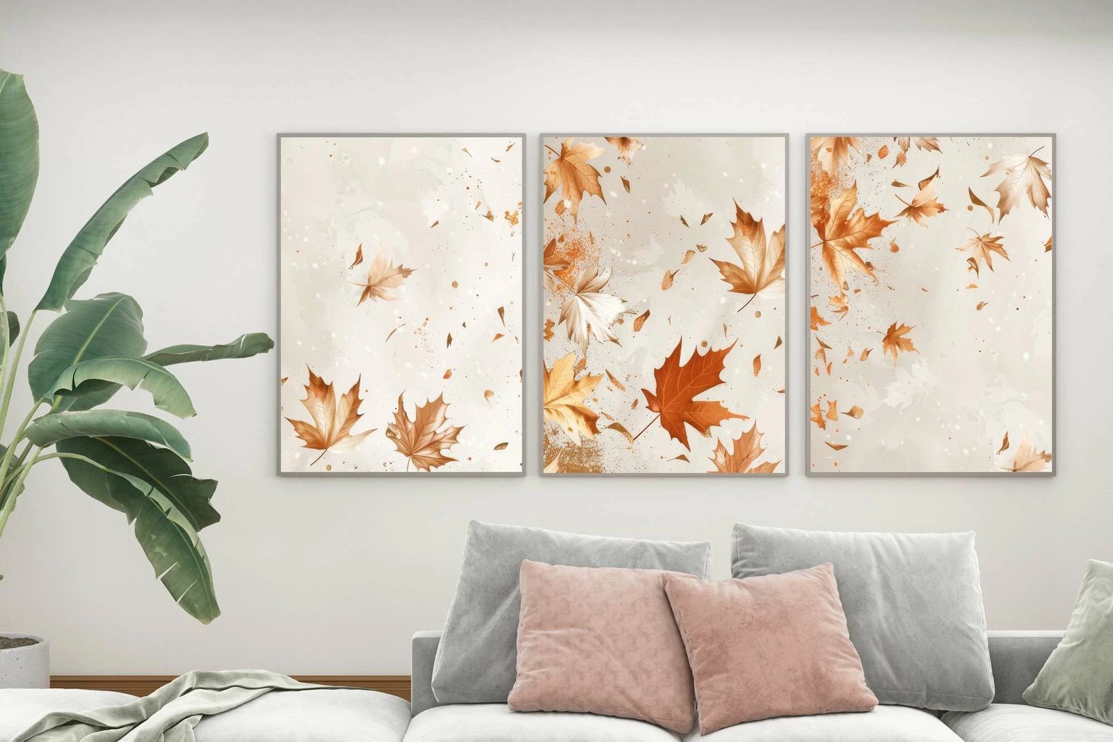 Set pikturash dekorative me kornizë MDF, 3 copë, Wallity, Mp3-00108, 30x40cm