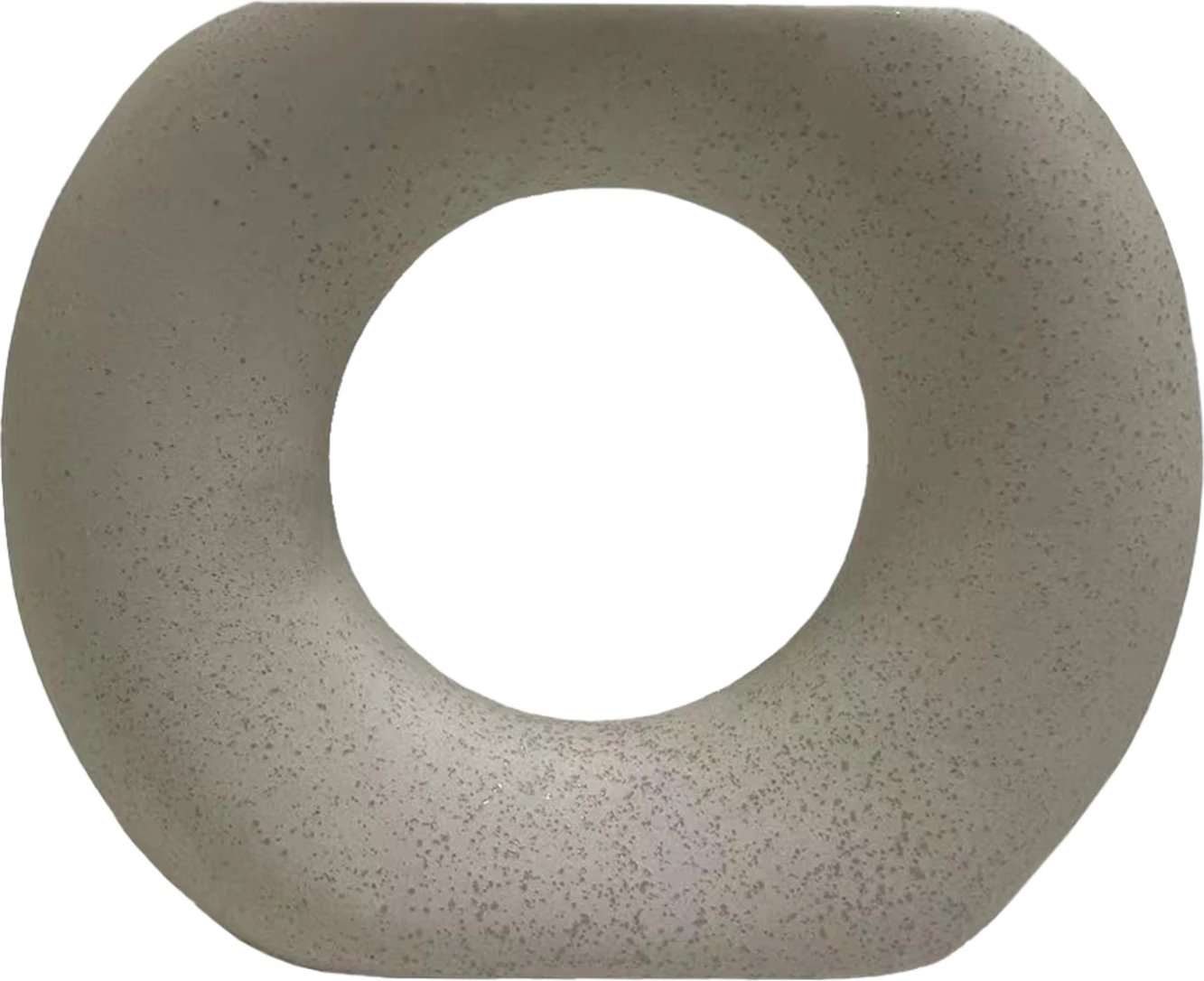 Dekor tavoline qeramike eliptike FH4646.01 ngjyrë e bardhë me kristalizim 18x6.5x14Hcm