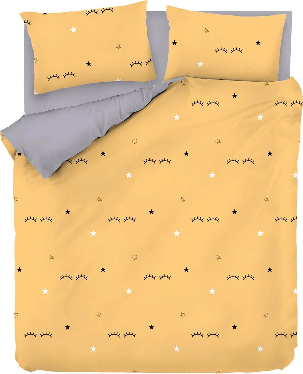 Set mbulesë për jorgan dopio Ranforce, L'essentiel, Dide, e verdhë