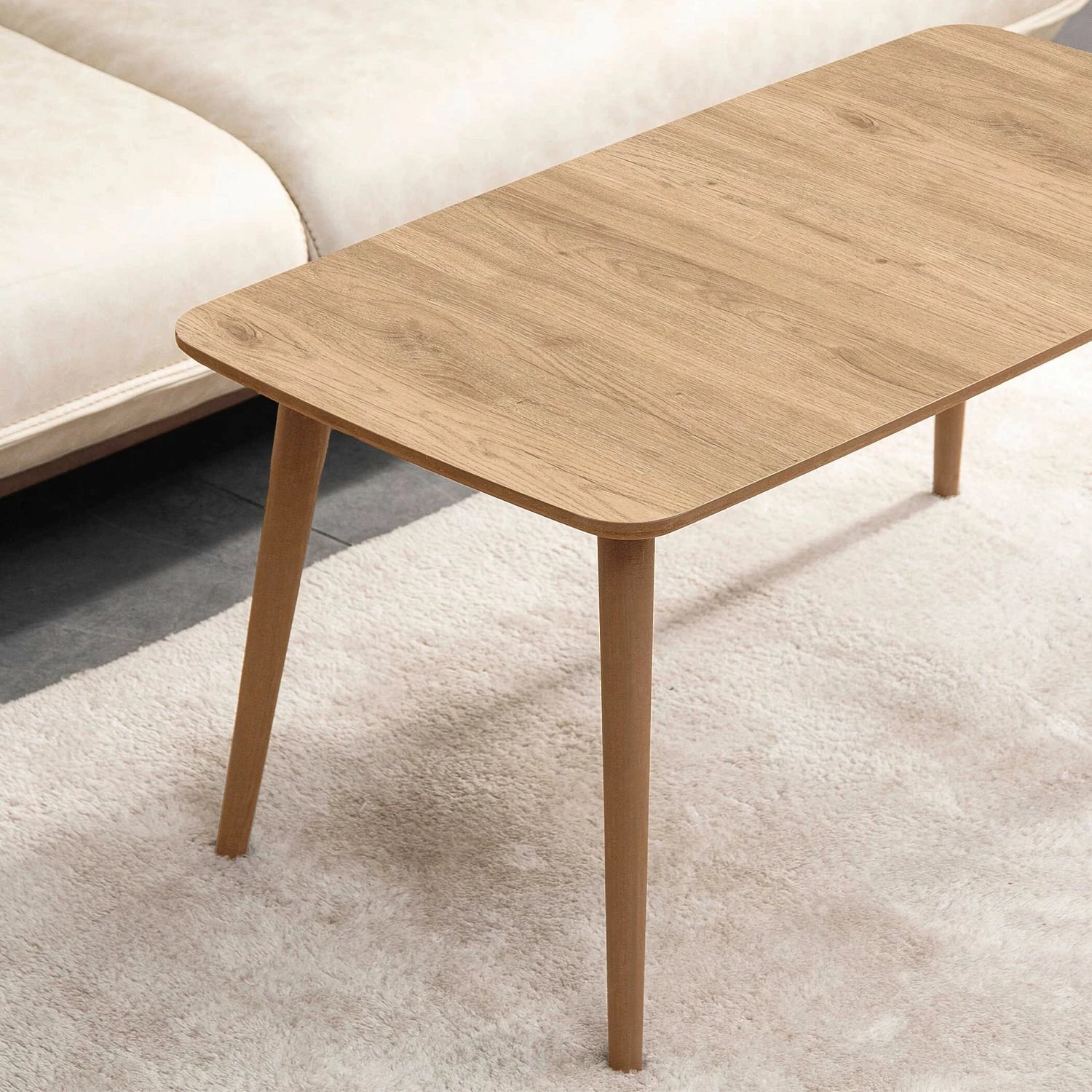 Tavolinë kafeje Skye Decor, ngjyrë lisi, Luci