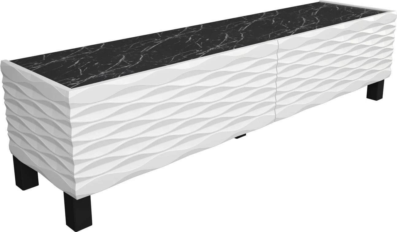 Komodë TV Hanah Home, Lerze, e bardhë, e zezë