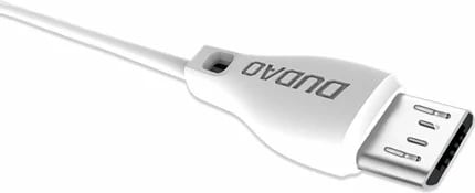 Kabllo micro USB Dudao L4M, 1m, 2.4A, e bardhë