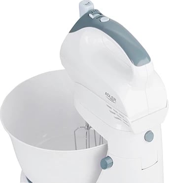 Mikser me tas, Adler AD 4202, 3L, 5 shpejtësi, 300W, turbo, i bardhë/gri