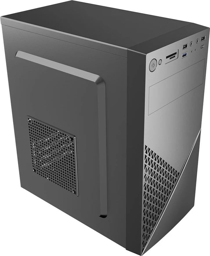 Kasë Gembird Fornax K170, mATX, me furnizues 600W, e zezë