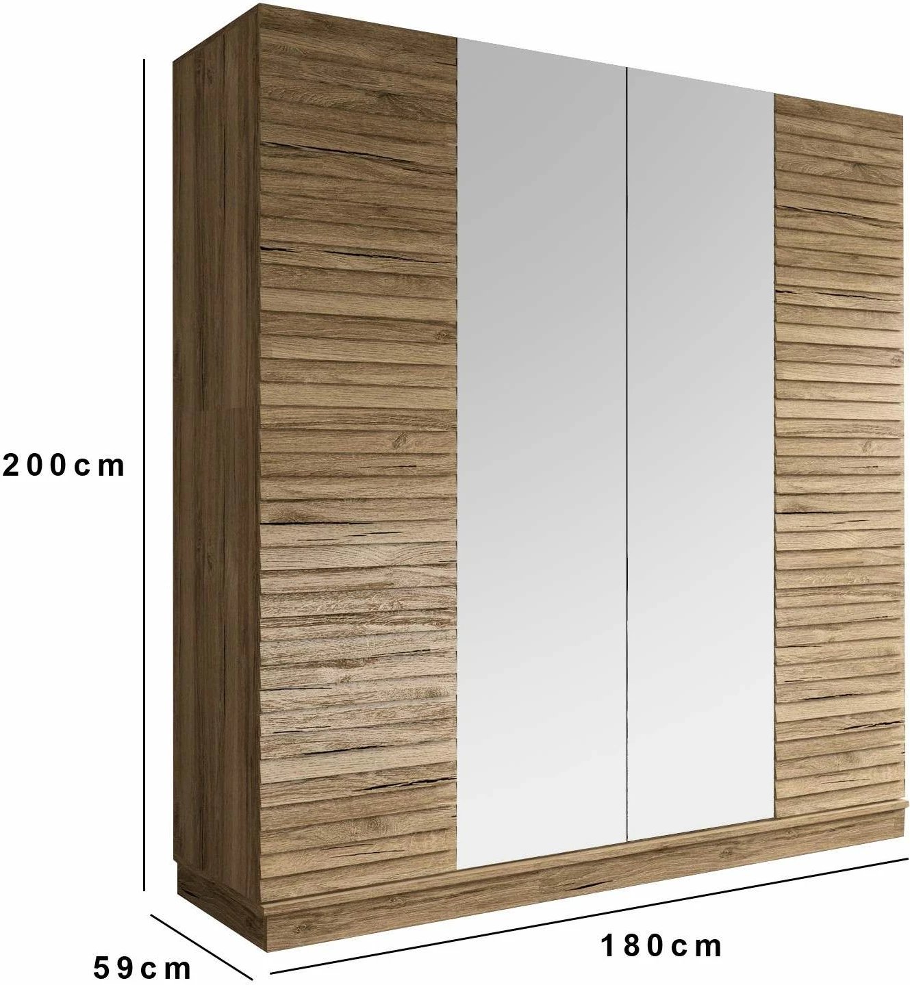 Dollap garderobe Skye Decor, ngjyrë arre, FRN-7019-1