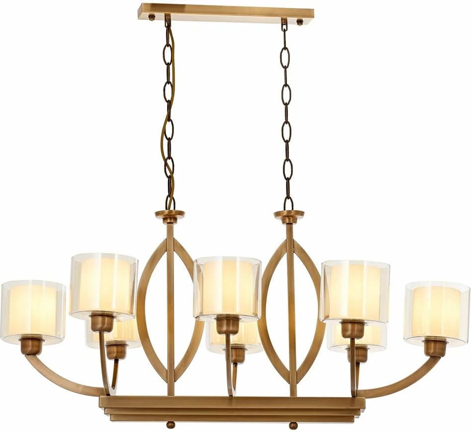 Llambë tavani Opviq, Av-1876-8E-Ym, krem, vintage, 90x100x55cm