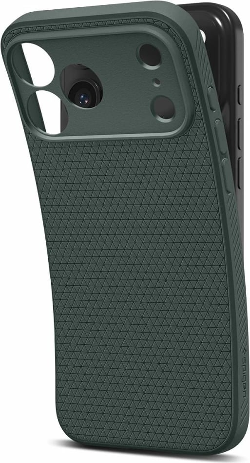 Mbështjellës Spigen Liquid Air për iPhone 17 Pro Max, TPU me teksturë antirrëshqitëse, Air Cushion, dizajn i hollë, jeshile