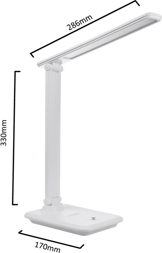 Llambë tavoline Maclean MCE614W, LED, 9W, e bardhë, e palosshme