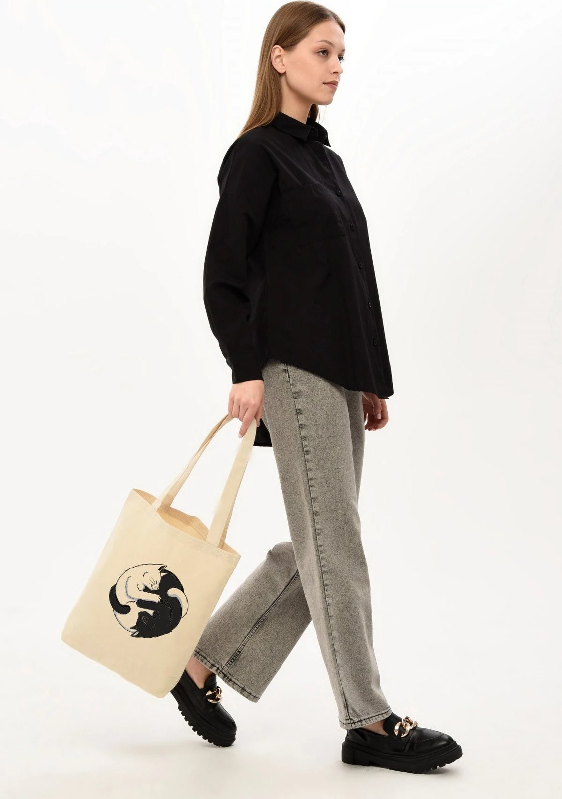 Çantë tote Zoozie Bags, krem, 1227