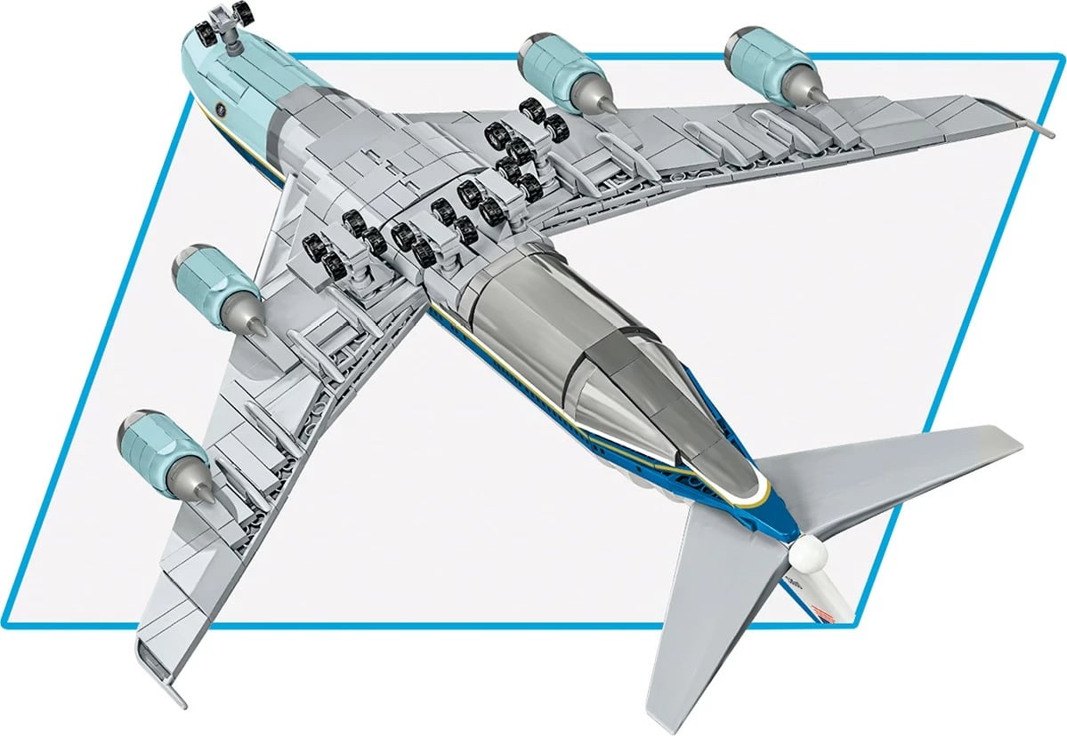 Set blloqe ndërtimi Cobi Boeing 747 Air Force One, 1087 pjesë, plastikë, ekstra i madh