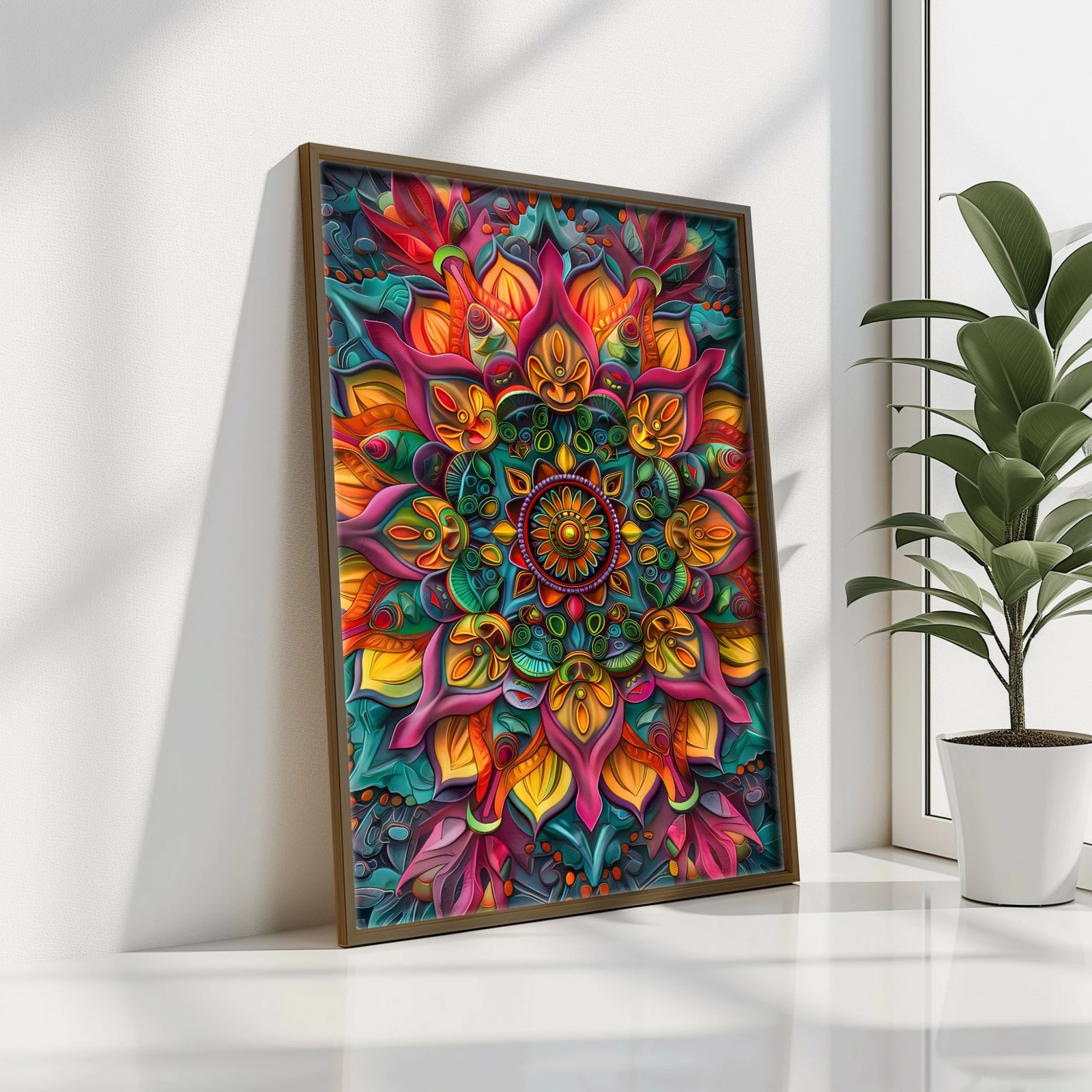 Pikturë dekorative me kornizë MDF, shumëngjyrëshe, Wallity GE068-L