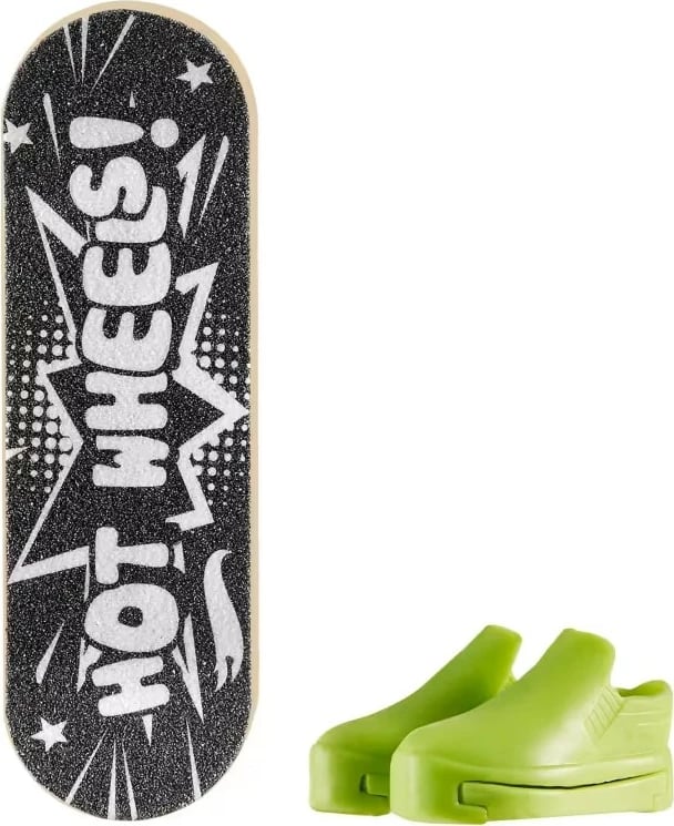 Deskorolkë gishti Hot Wheels Skate Tony Hawk Fkyin Comic me këpucë gishti, shumëngjyrëshe, set