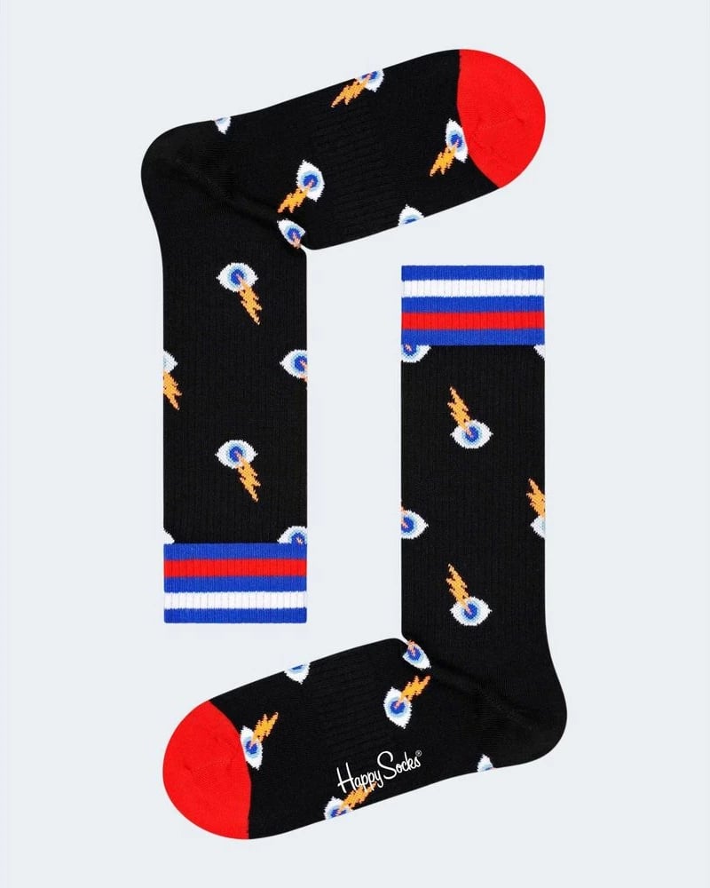 Çorape Happy Socks, femra, të zeza