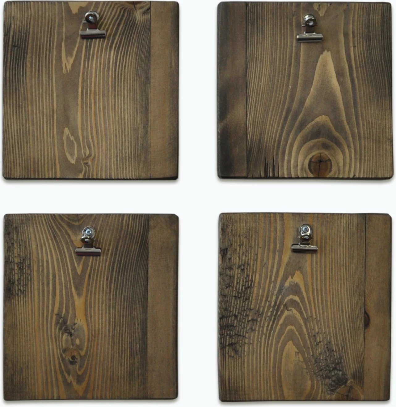 Aksesor dekorativ muri prej druri bredhi, ngjyrë arre, Skye Decor, 4 copë, Aa066