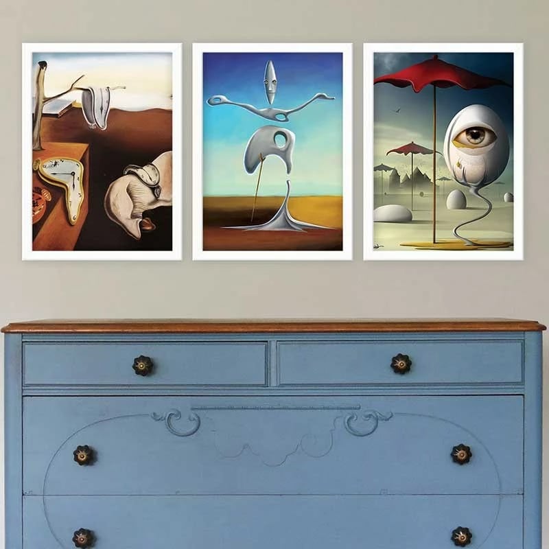 Pikturë dekorative me kornizë (3 copë), Wallity, 3BC_UN65686_3545